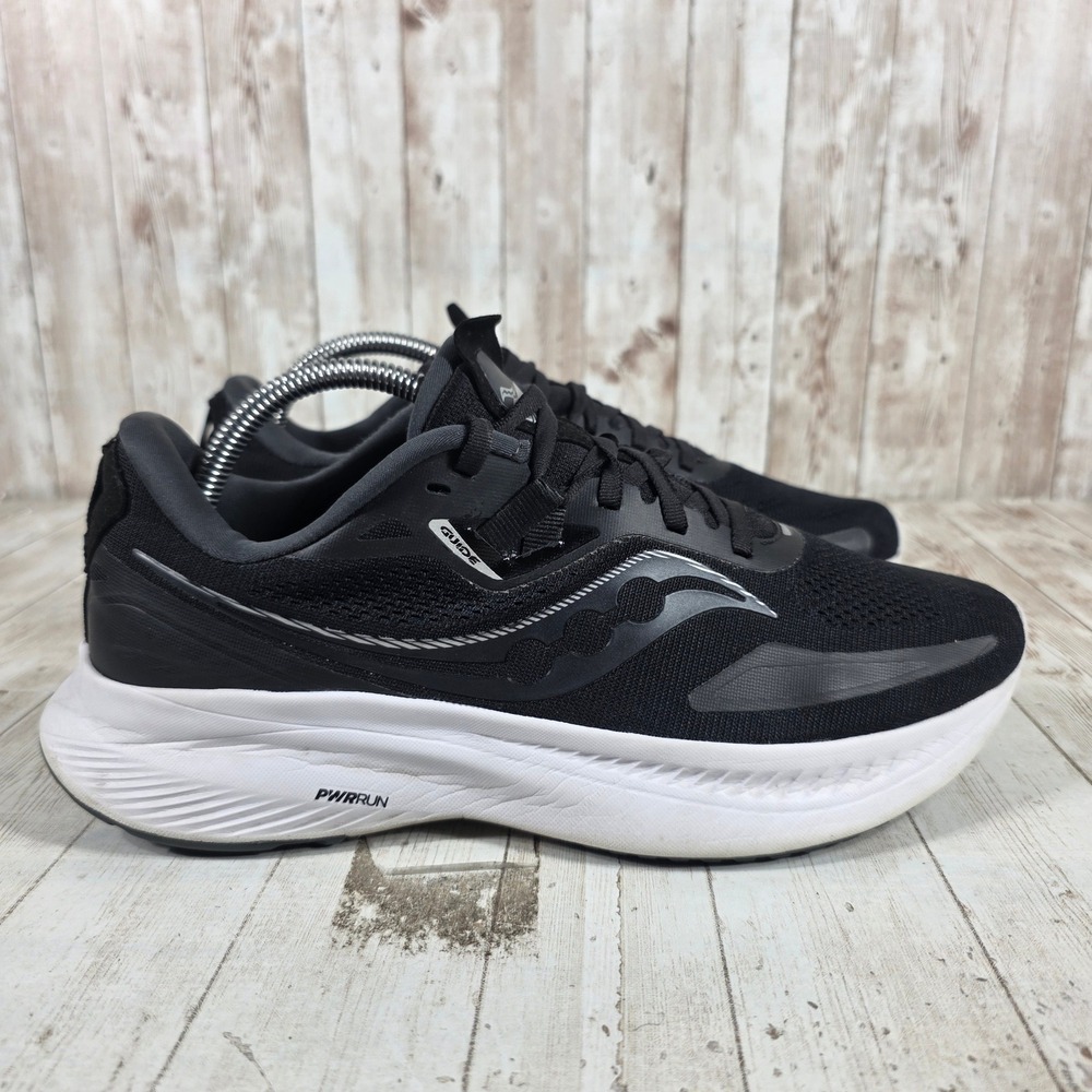 Saucony Guide 15 Womens Running Shoes Black White S10684-05 Size 9.5